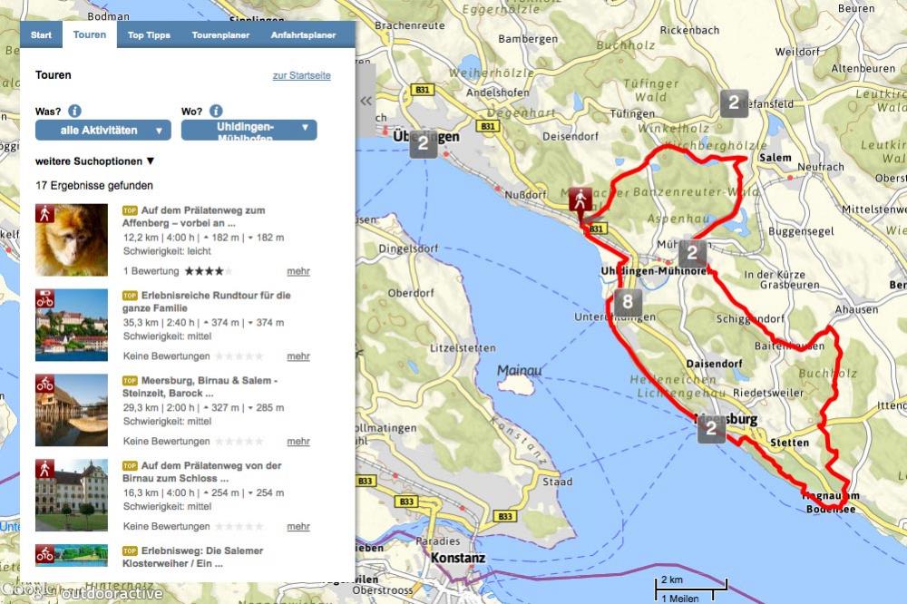 Zum Tourenplaner- Radfahren